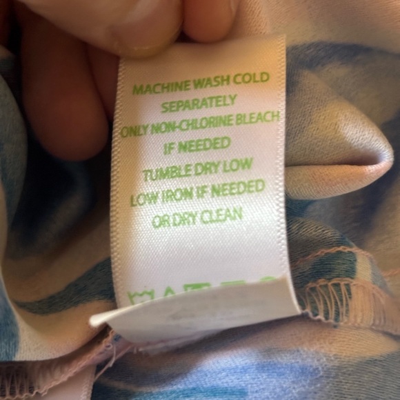 Lilly Pulitzer Donna Romper Pink Tropics Heat Wave Blue Leaf Print - Picture 5 of 7